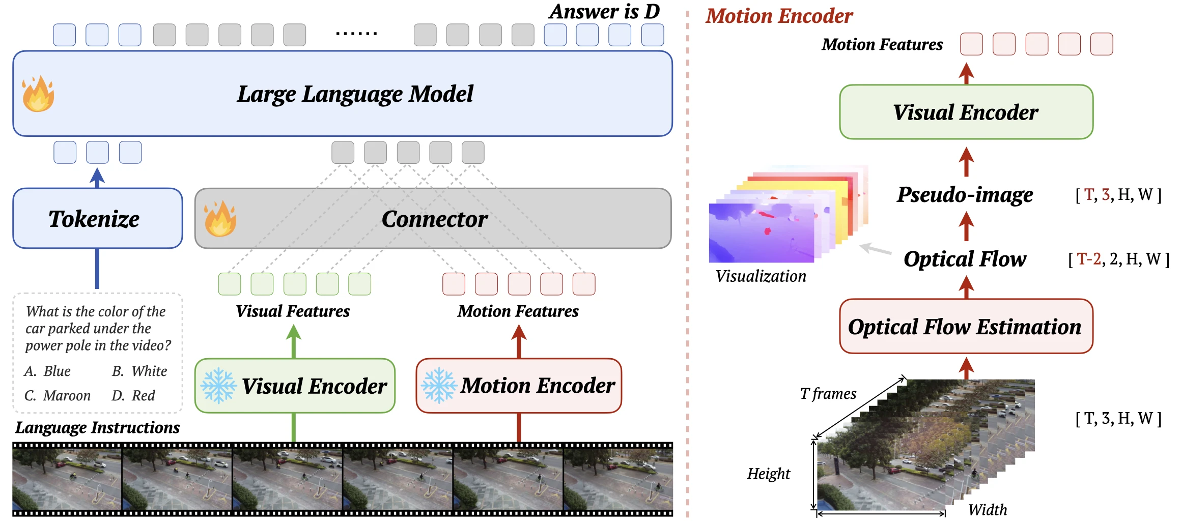 Overview of the SIS-Motion dual-encoder framework and motion encoder